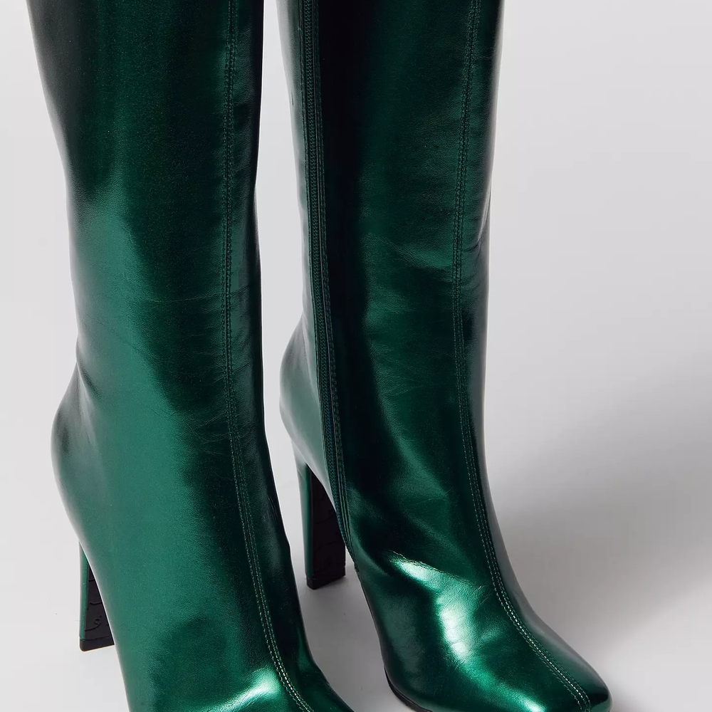 Elegant Emerald Green Women's Knee High Boots BC Footwear  8